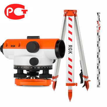 Комплект нивелир оптический RGK C-20 С ПОВЕРКОЙ + AMO S5 + RGK S6-N Арт. 752237_50